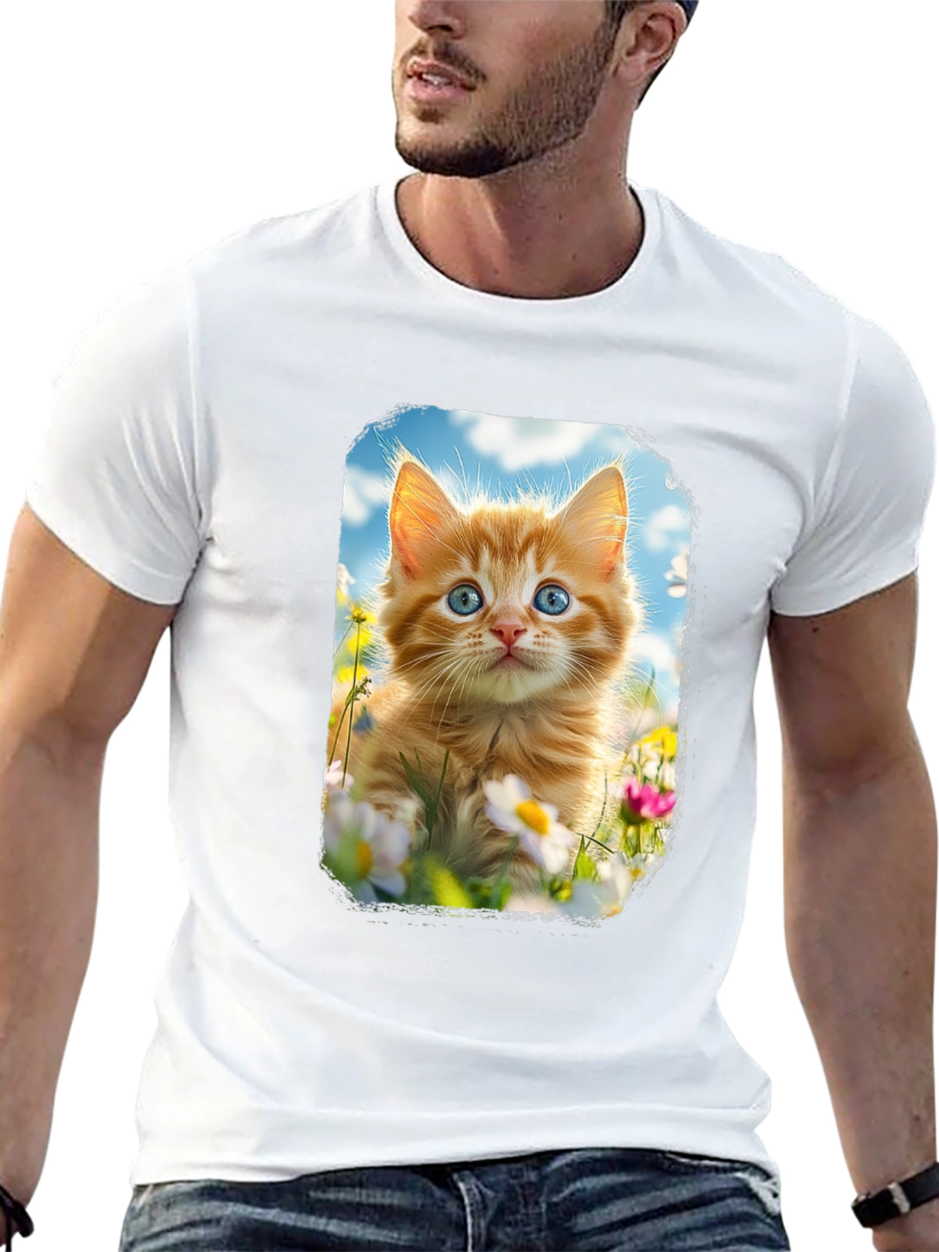 Cute Kitten T-Shirt - Unisex Black Tee