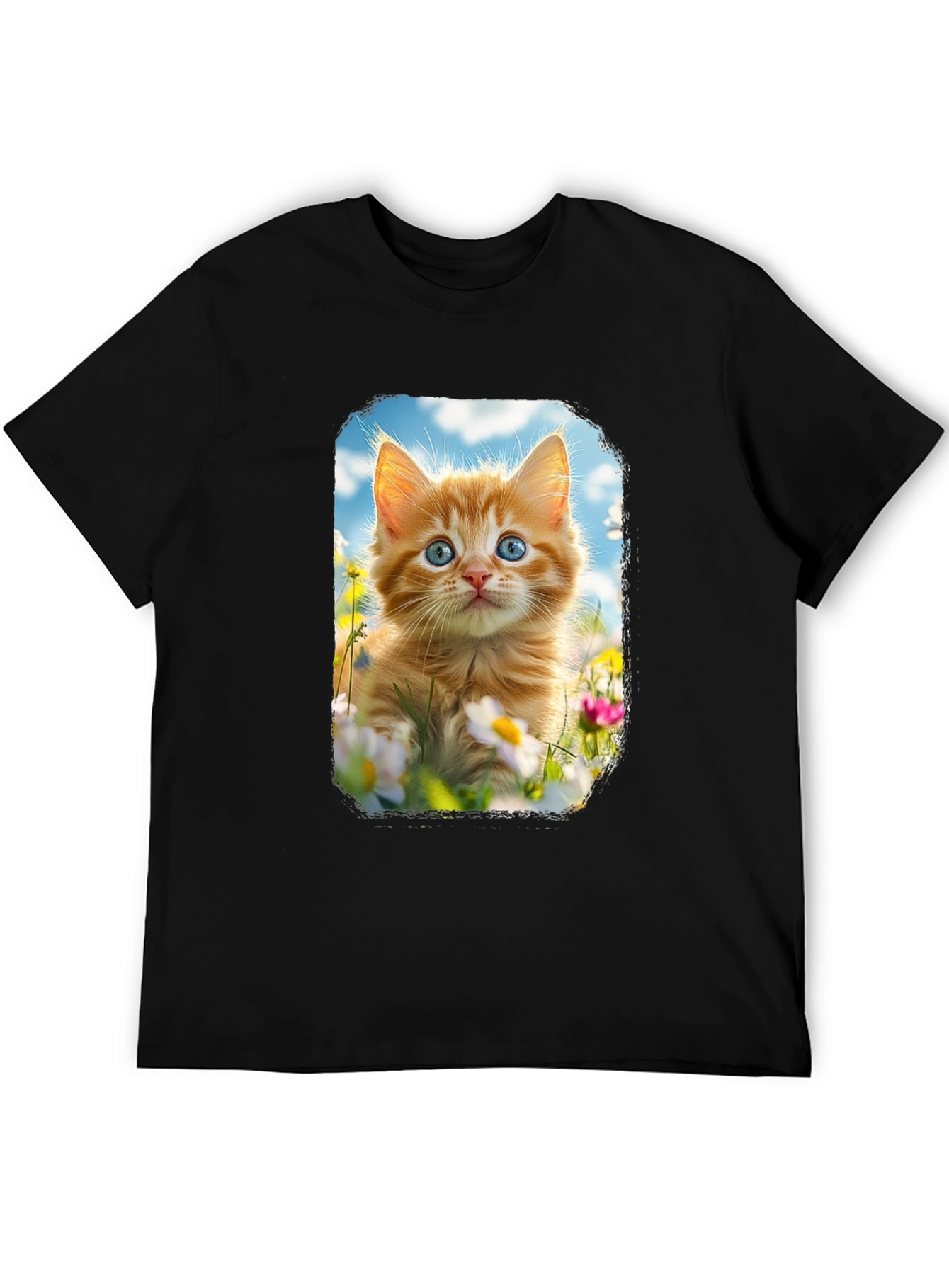 Cute Kitten T-Shirt - Unisex Black Tee