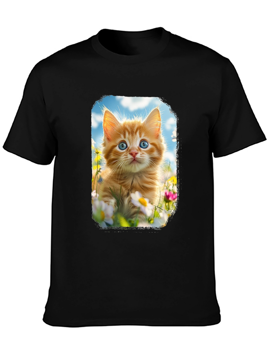 Cute Kitten T-Shirt - Unisex Black Tee