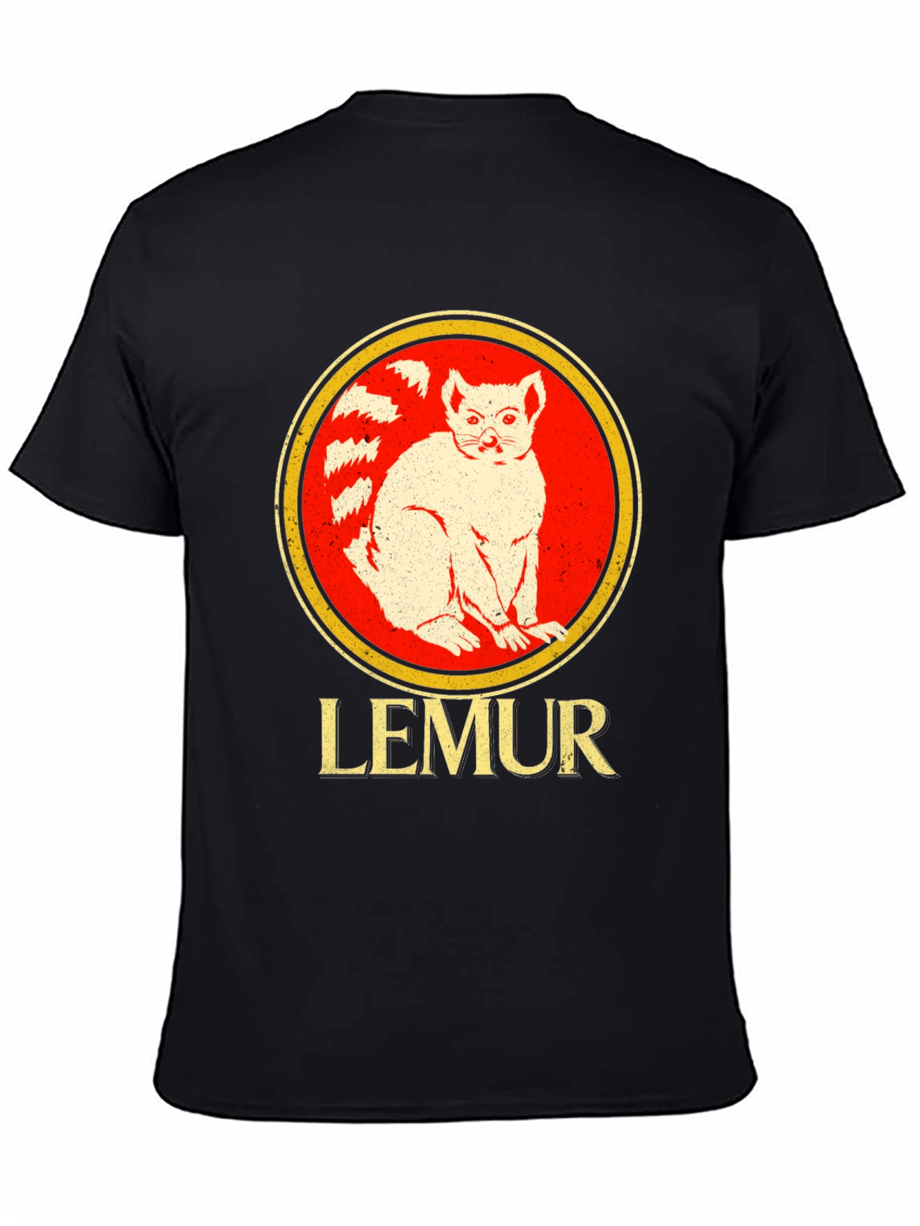 Lemur Graphic Tee - Retro Style Animal T-Shirt