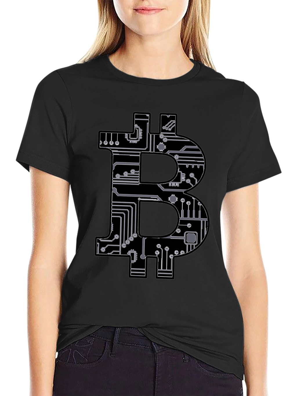 Bitcoin Circuit Board Graphic T-Shirt