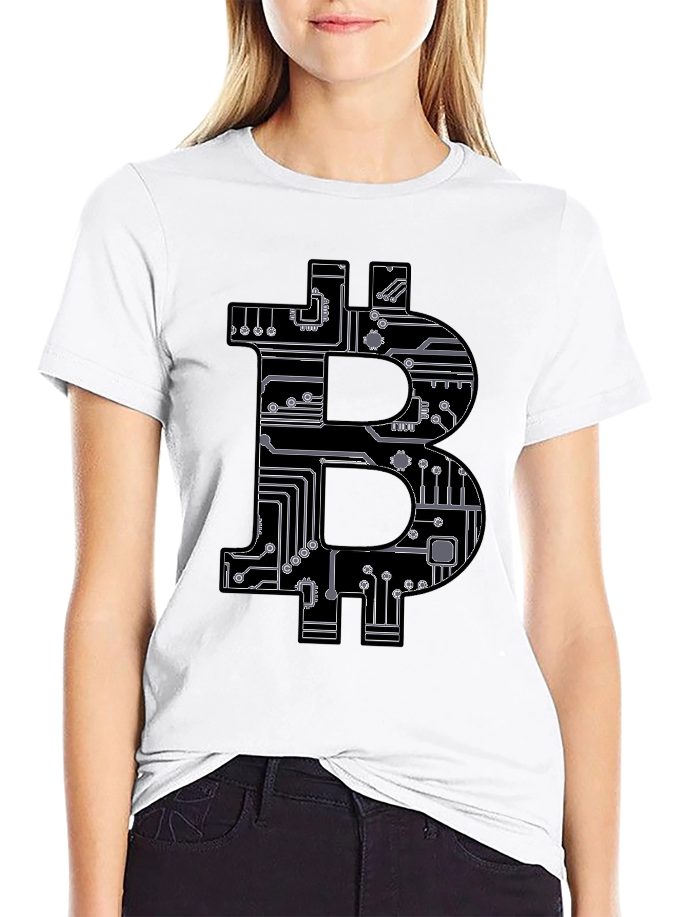 Bitcoin Circuit Board Graphic T-Shirt