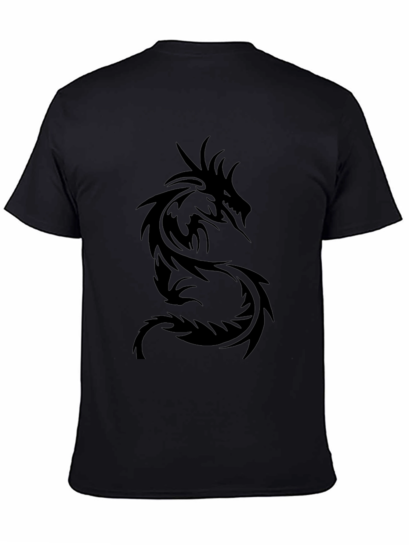 Mens Black Dragon Graphic Tee