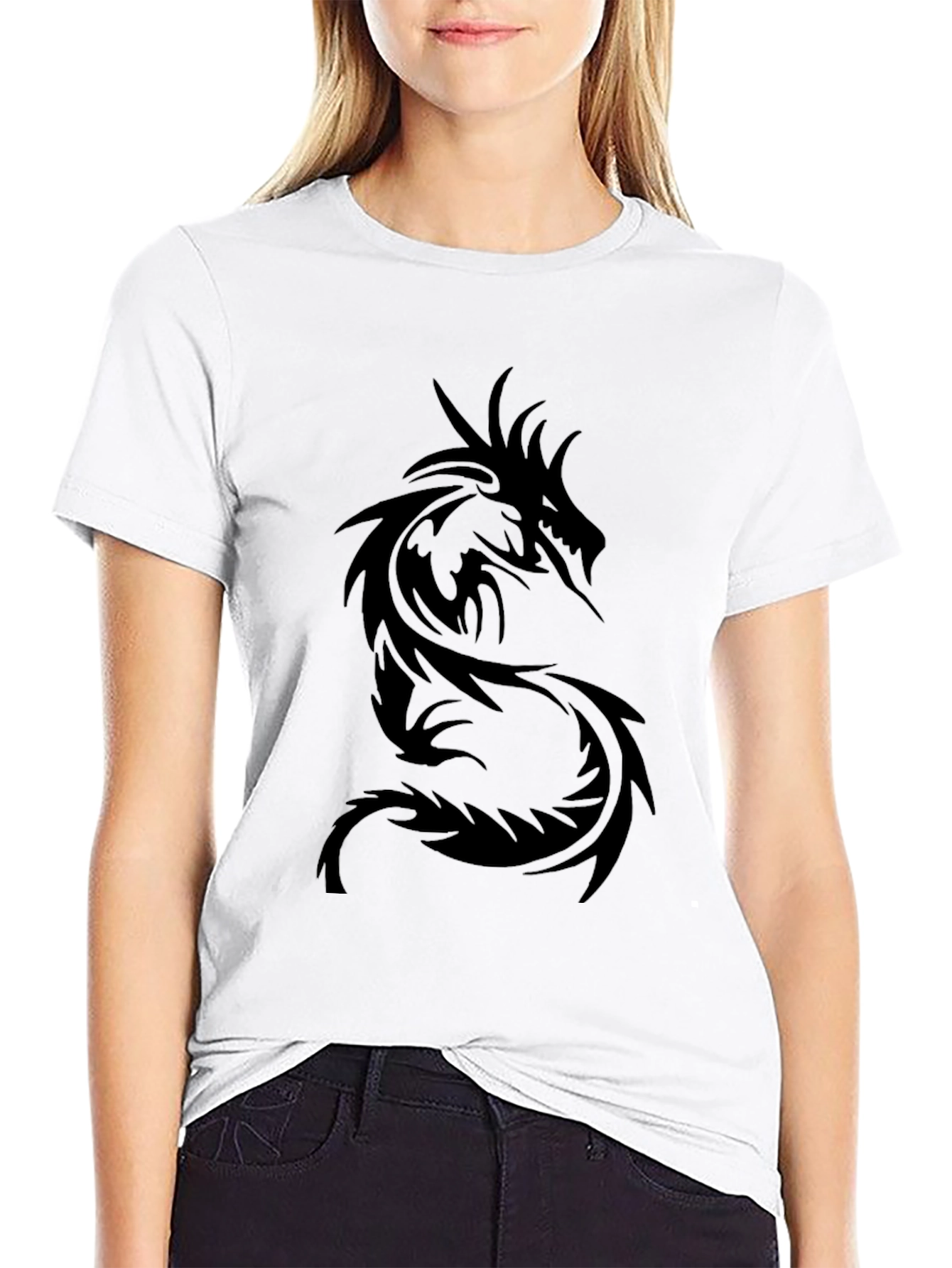 Mens Black Dragon Graphic Tee
