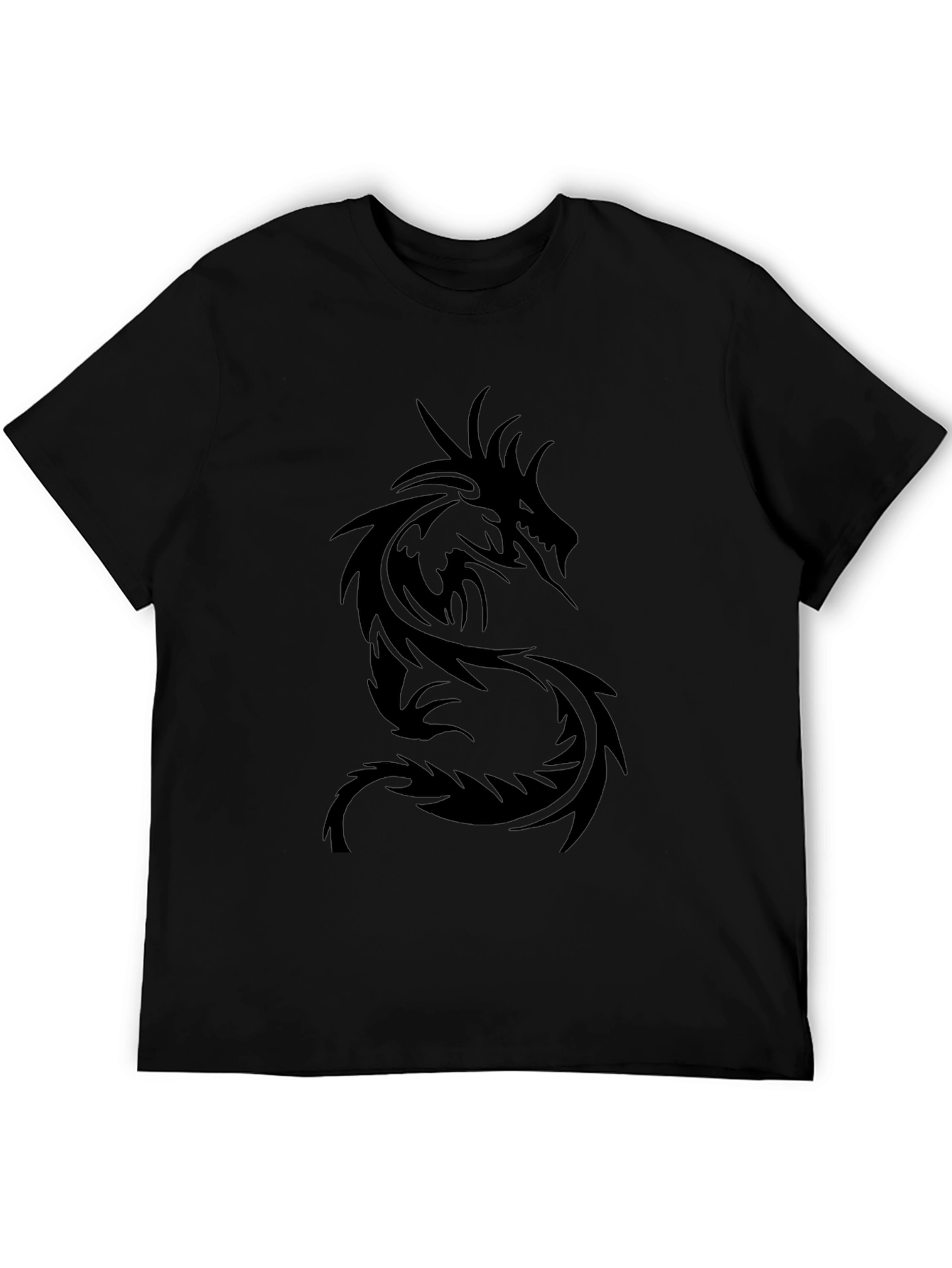 Mens Black Dragon Graphic Tee