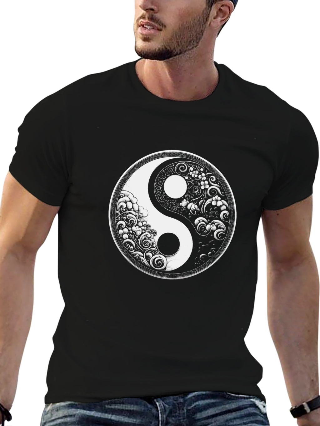 Yin Yang Graphic Tee - Black T-Shirt
