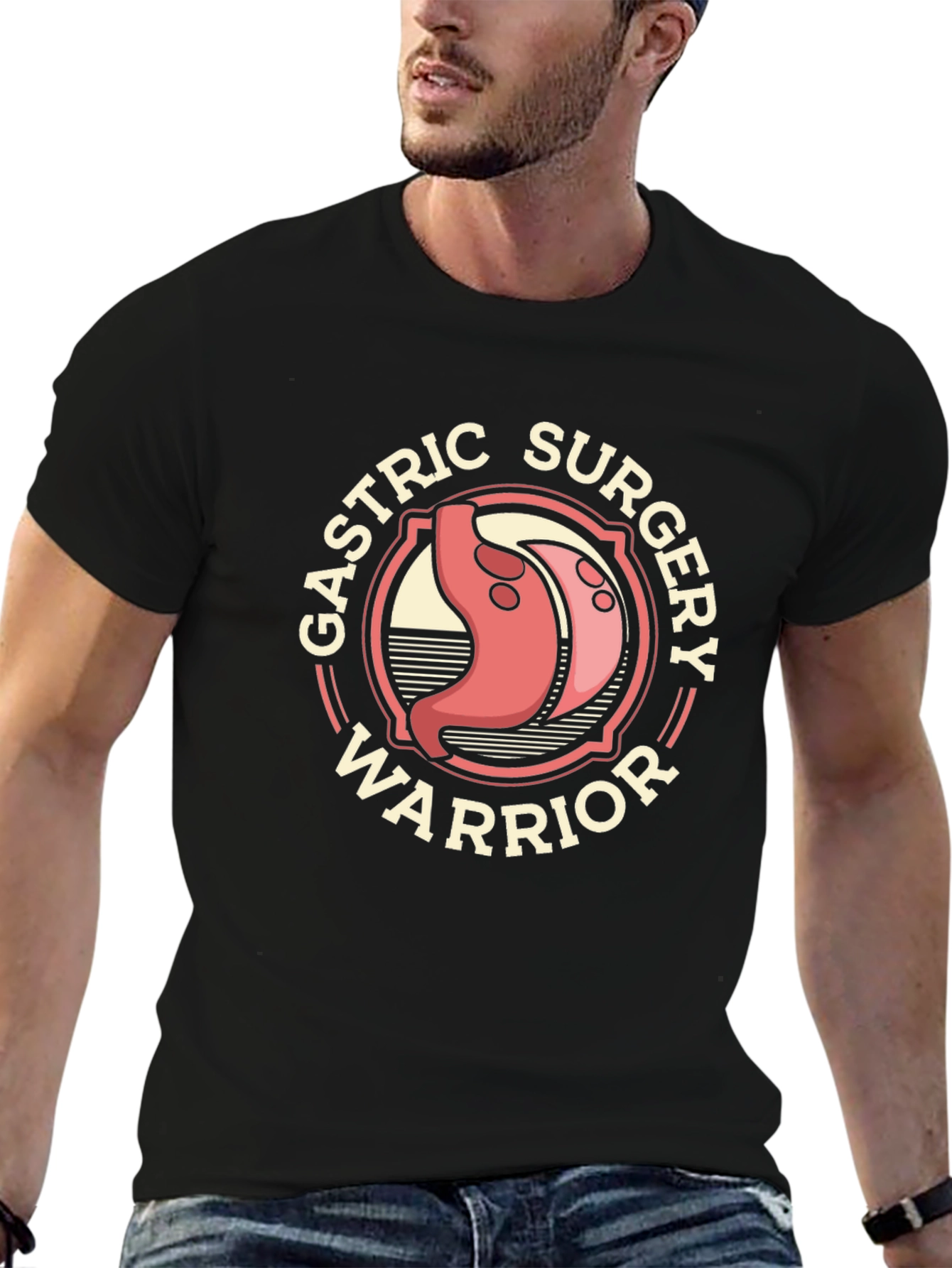 Gastric Surgery Warrior Graphic T-Shirt