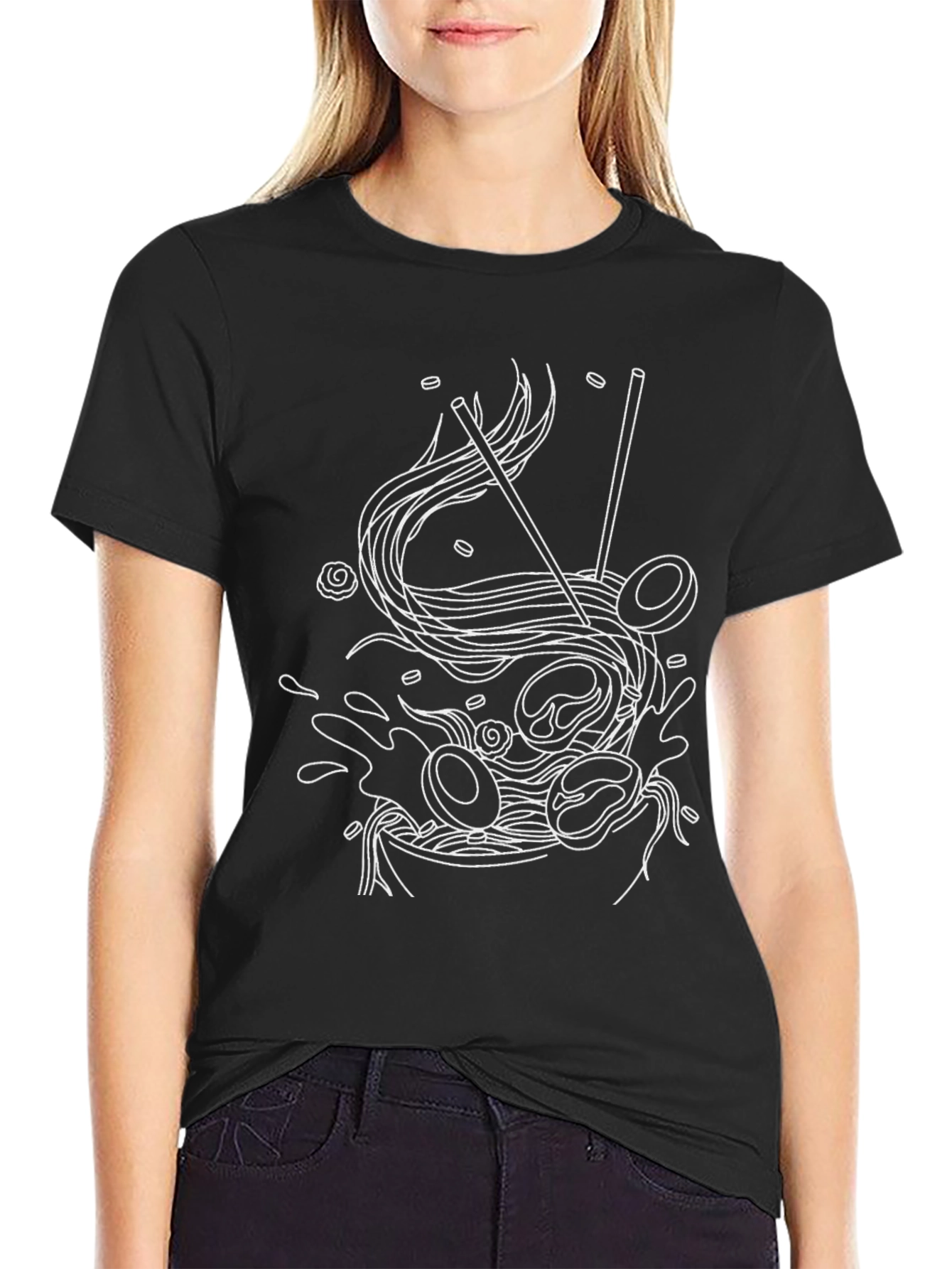 Ramen Graphic Tee - Minimalist Asian Food Design