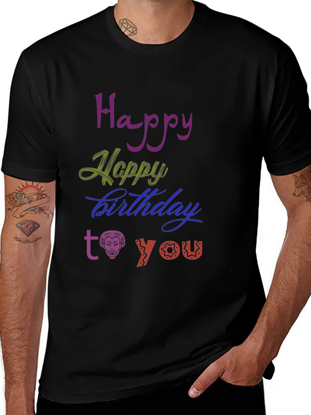 Happy Birthday Graphic Tee - Unique Design