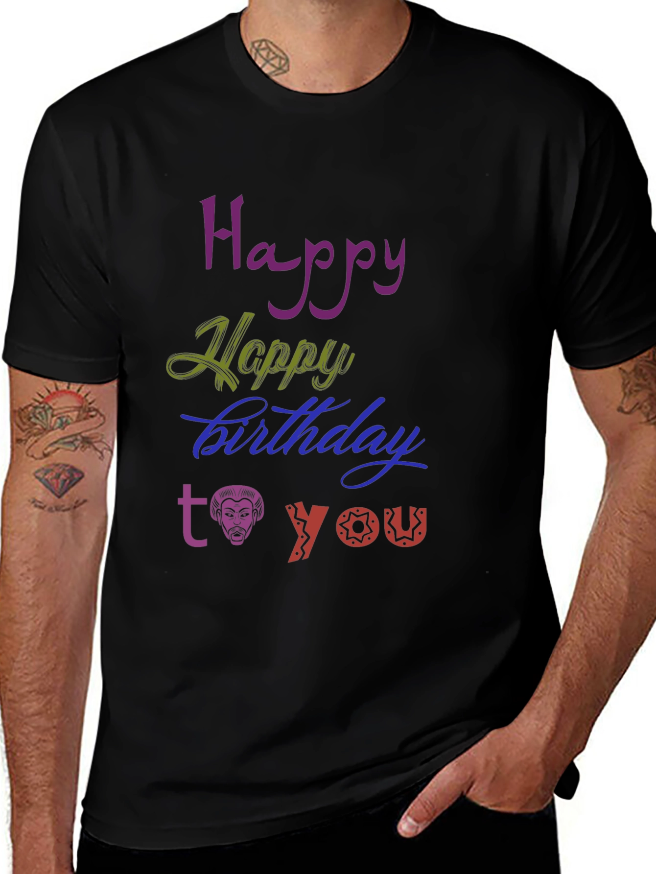 Happy Birthday Graphic Tee - Unique Design