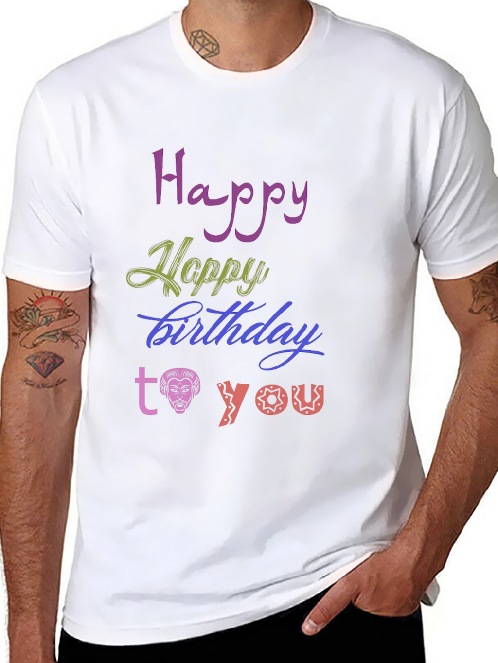 Happy Birthday Graphic Tee - Unique Design