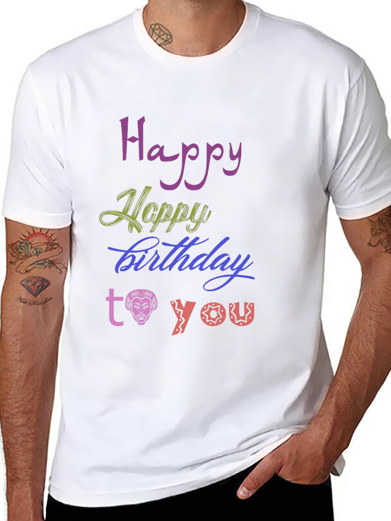 Happy Birthday Graphic Tee - Unique Design