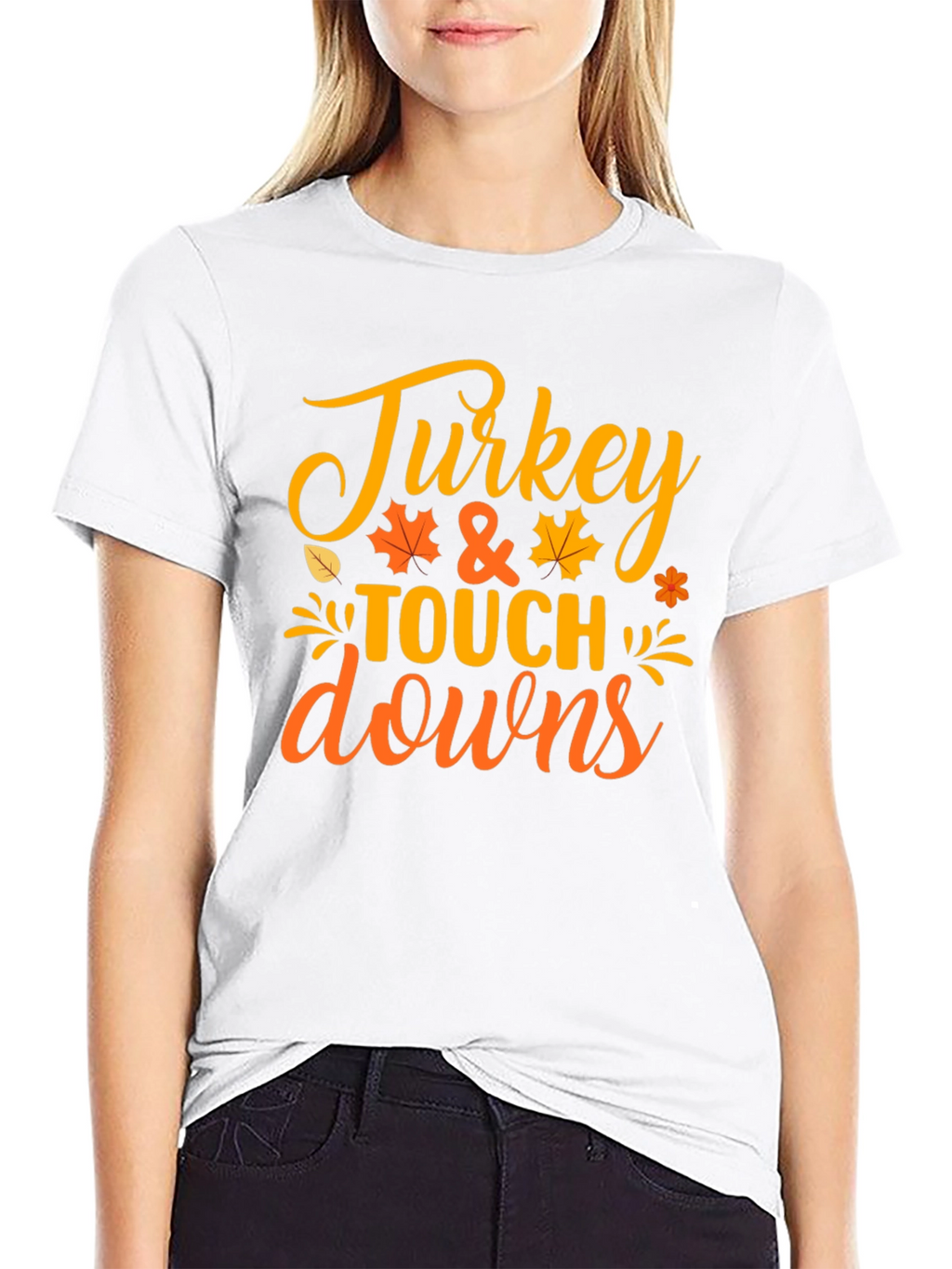 Turkey & Touchdowns Thanksgiving T-Shirt