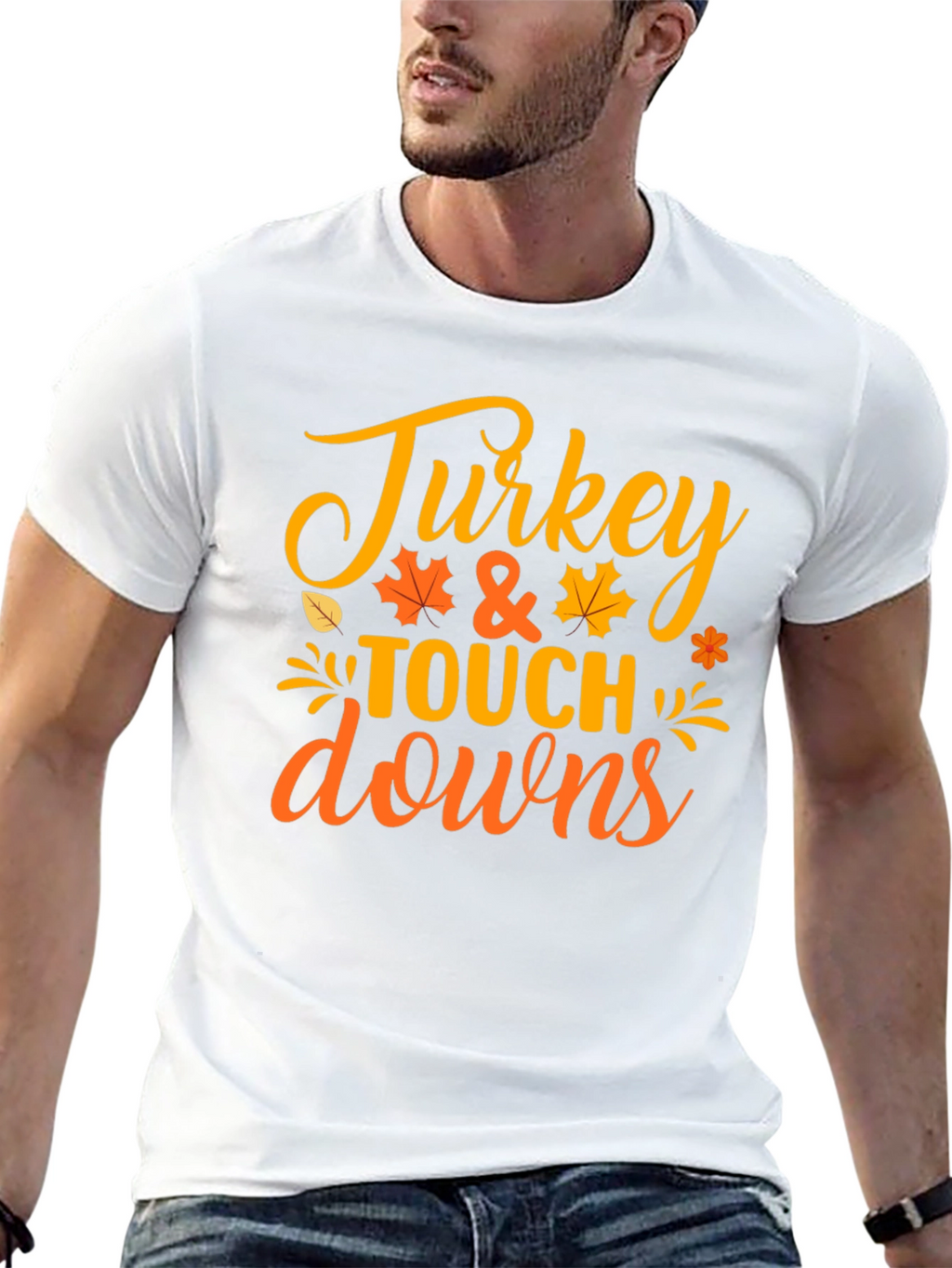 Turkey & Touchdowns Thanksgiving T-Shirt