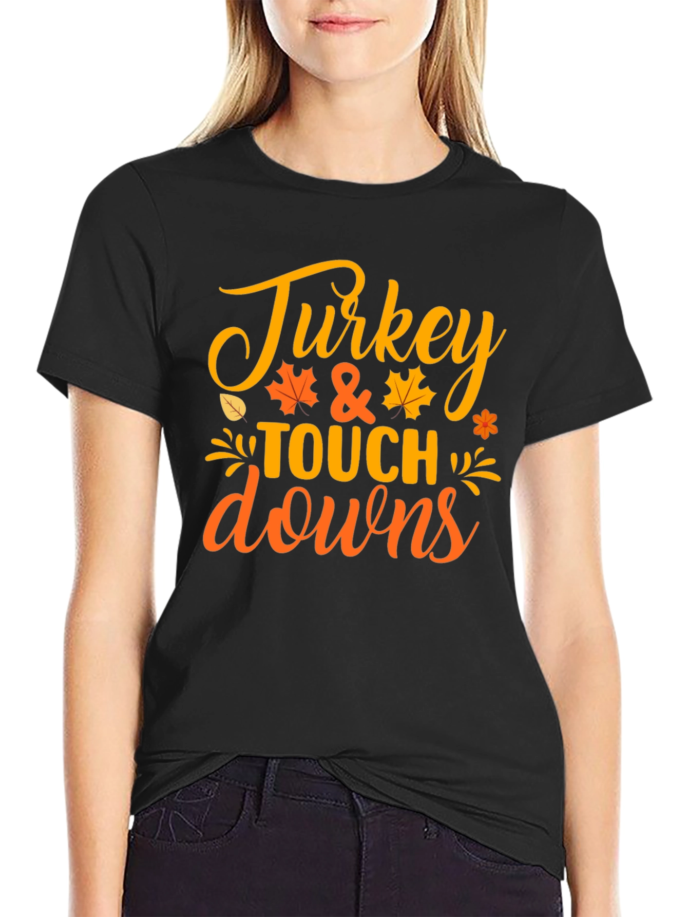 Turkey & Touchdowns Thanksgiving T-Shirt