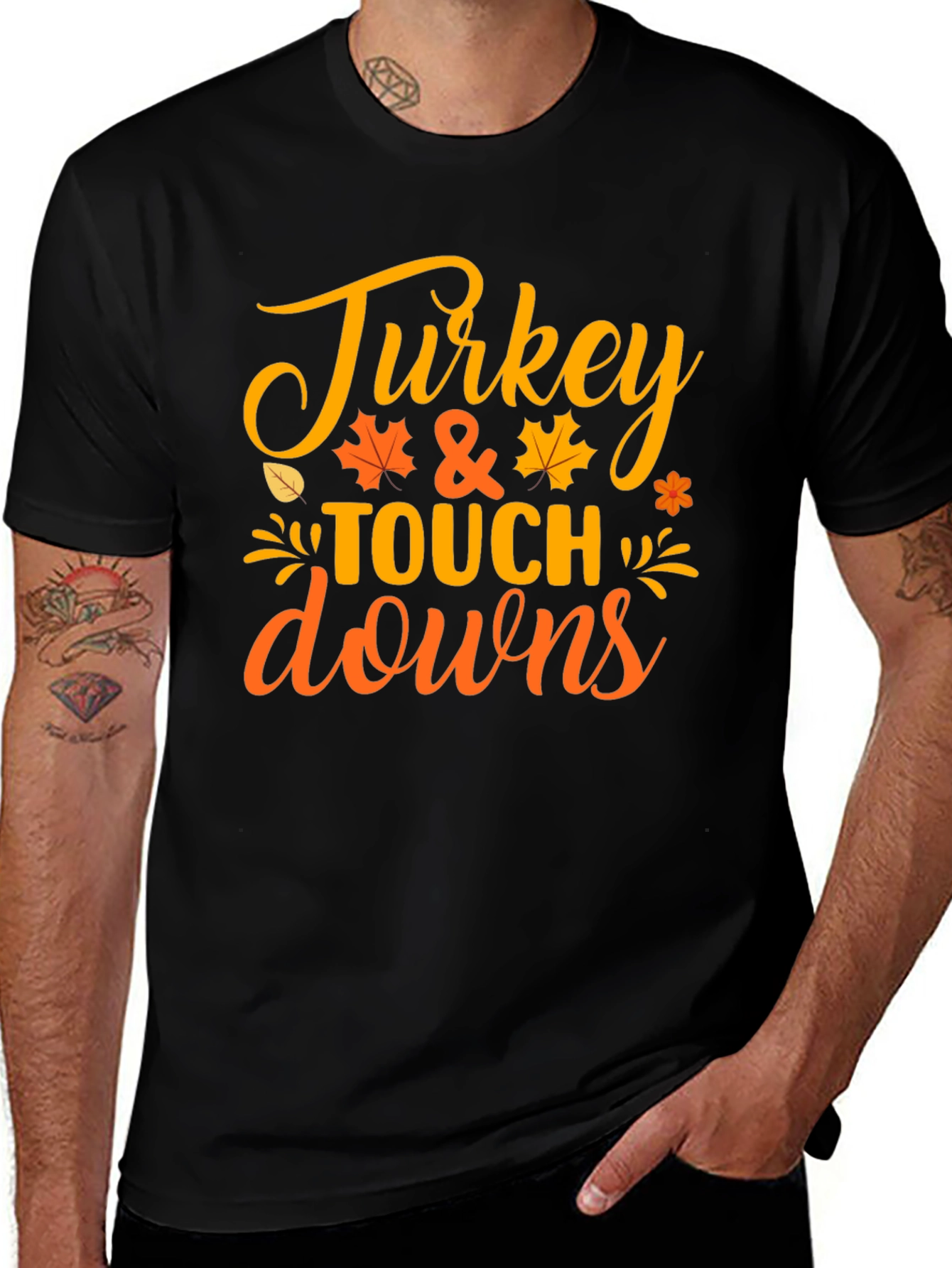Turkey & Touchdowns Thanksgiving T-Shirt