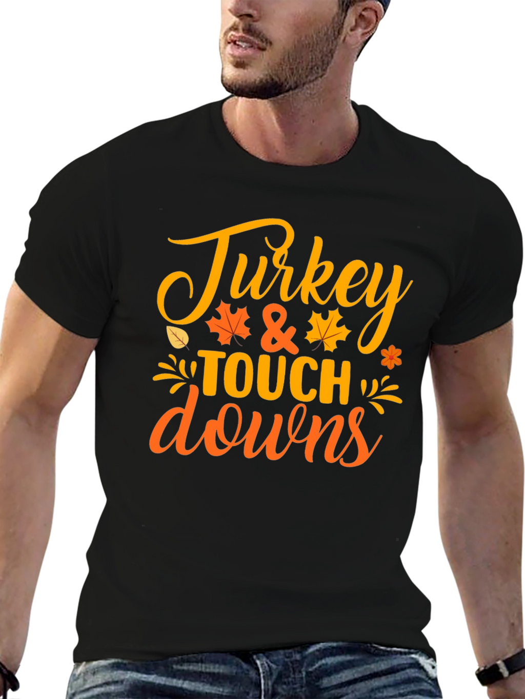 Turkey & Touchdowns Thanksgiving T-Shirt