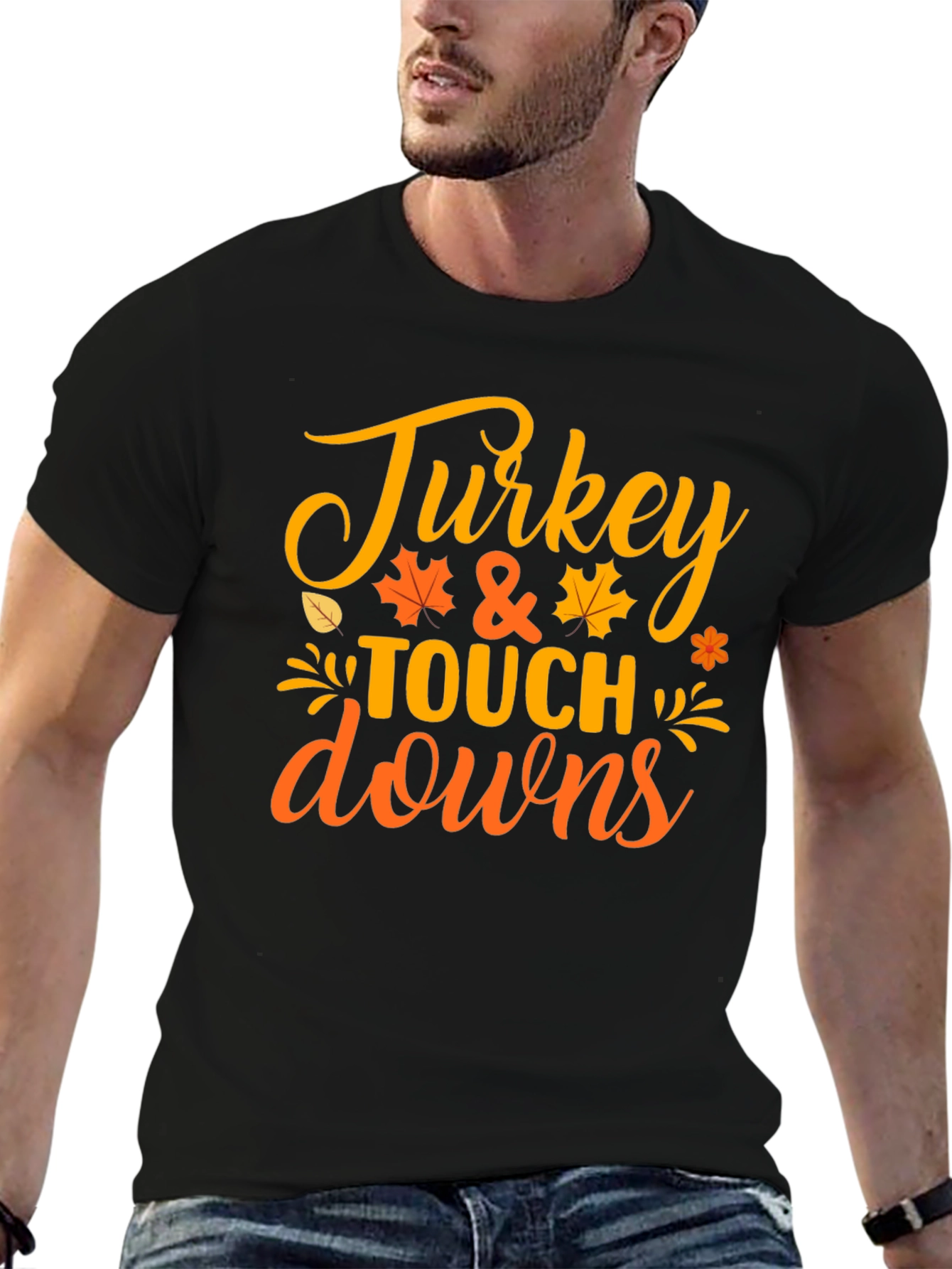 Turkey & Touchdowns Thanksgiving T-Shirt