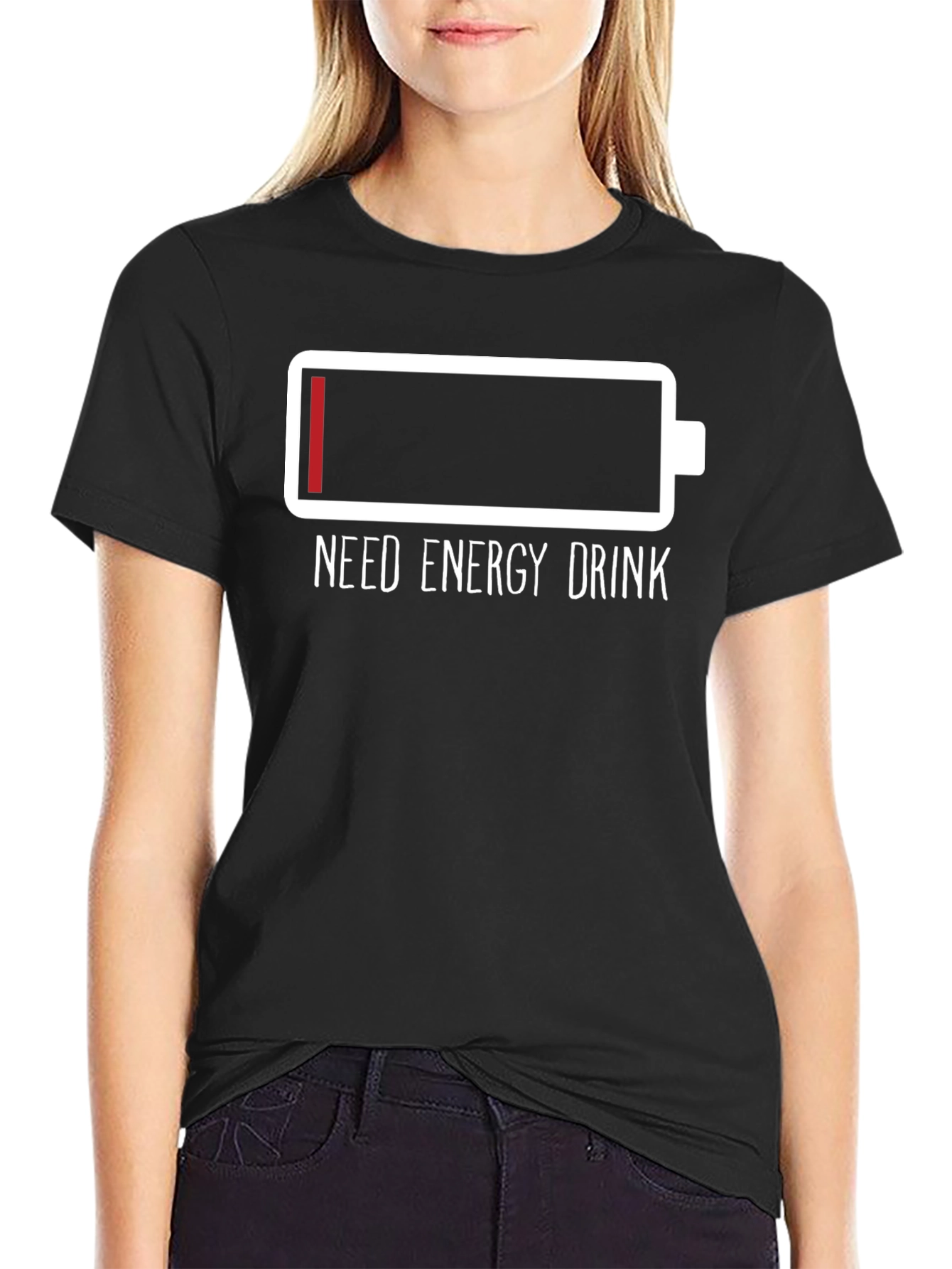 Need Energy Drink T-Shirt Low Battery Tee