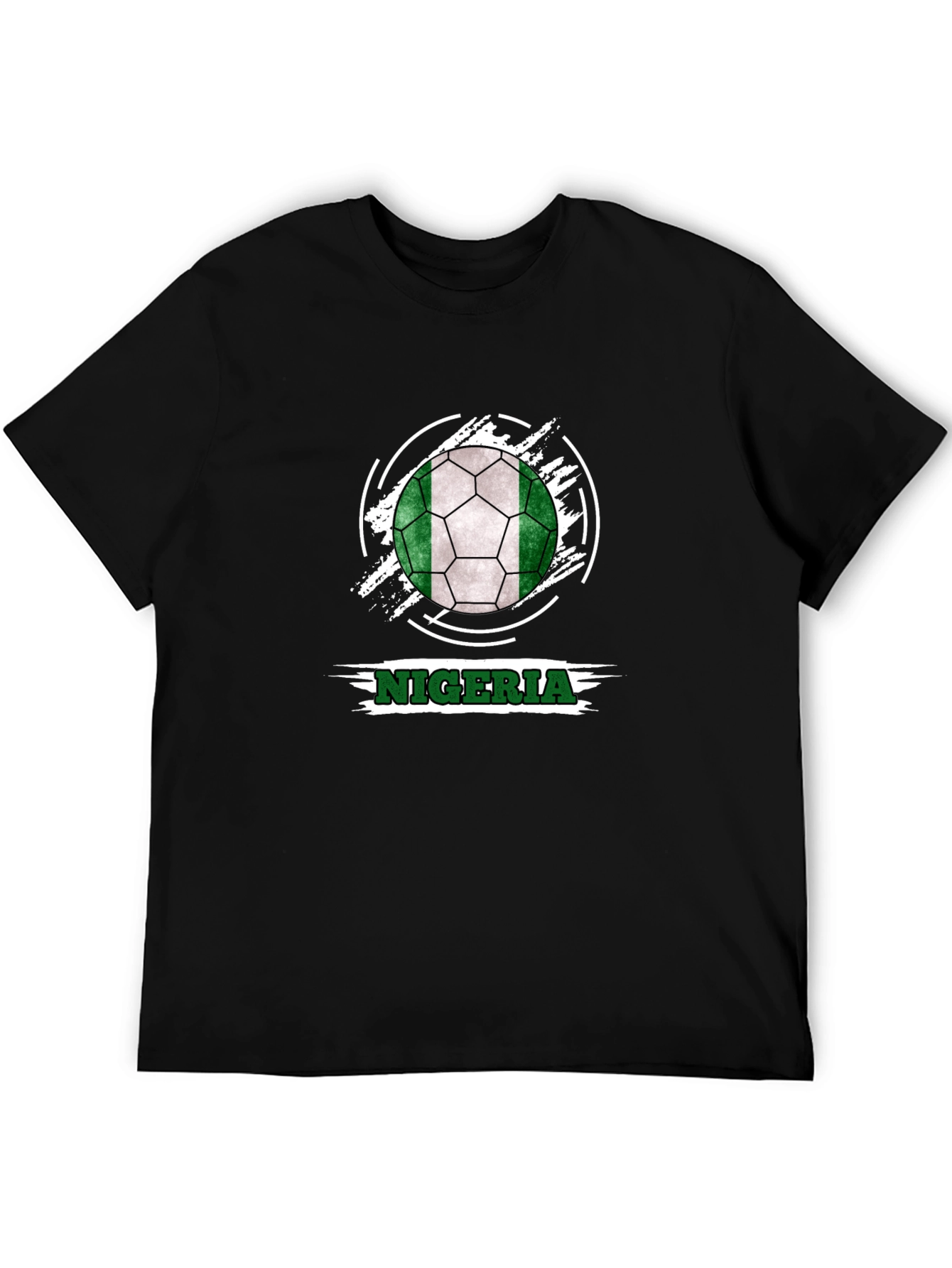 Nigeria Soccer Ball Tee - Black