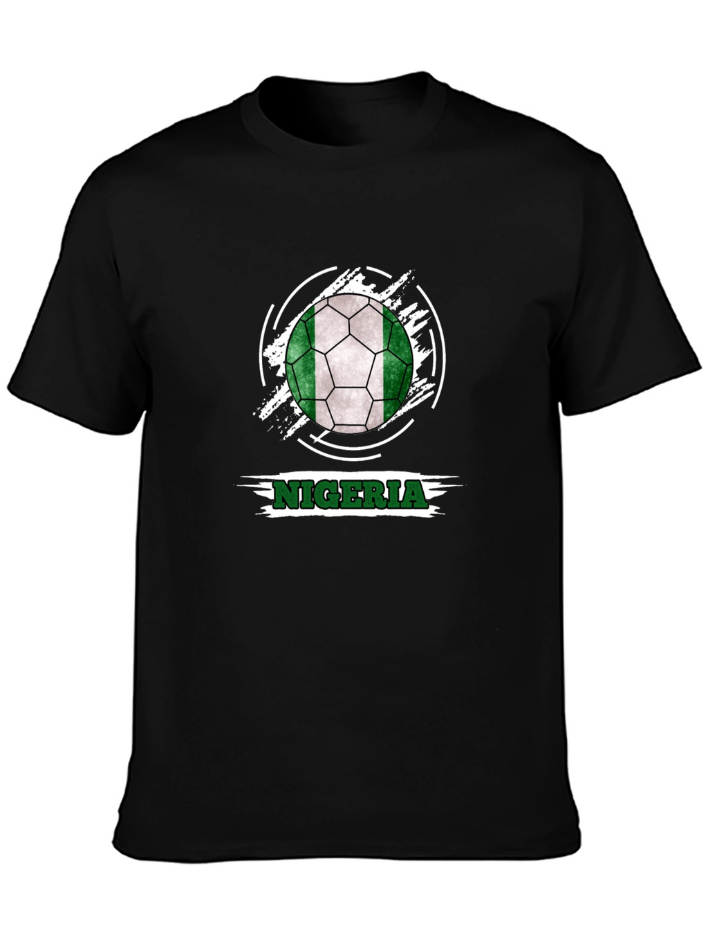 Nigeria Soccer Ball Tee - Black