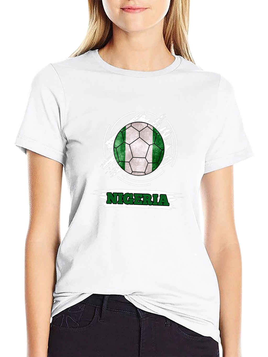 Nigeria Soccer Ball Tee - Black