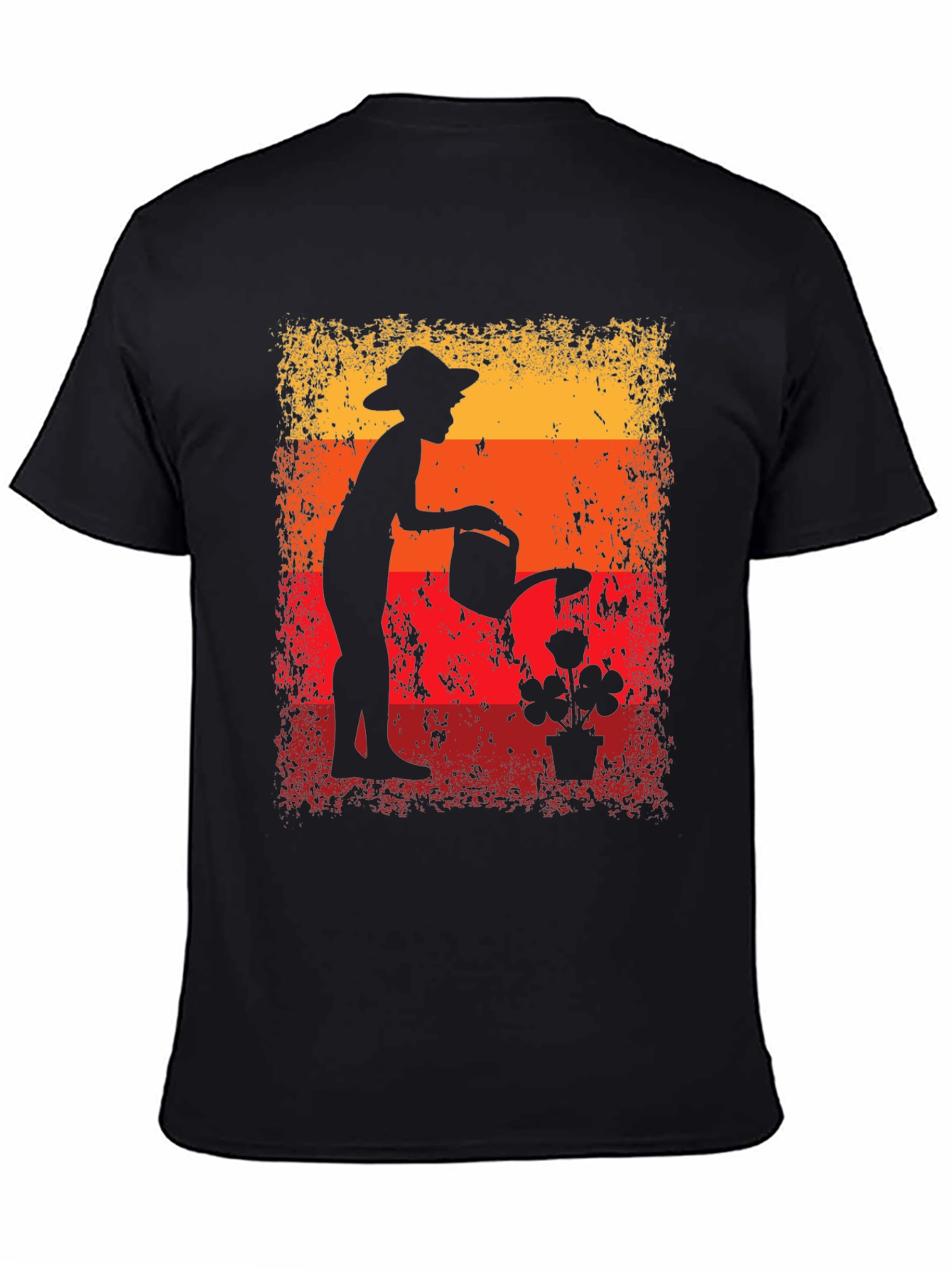 Retro Gardener T-Shirt - Vintage Silhouette Design