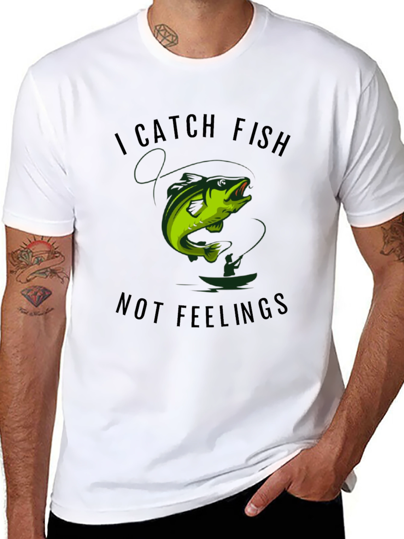 I Catch Fish Not Feelings Graphic Tee