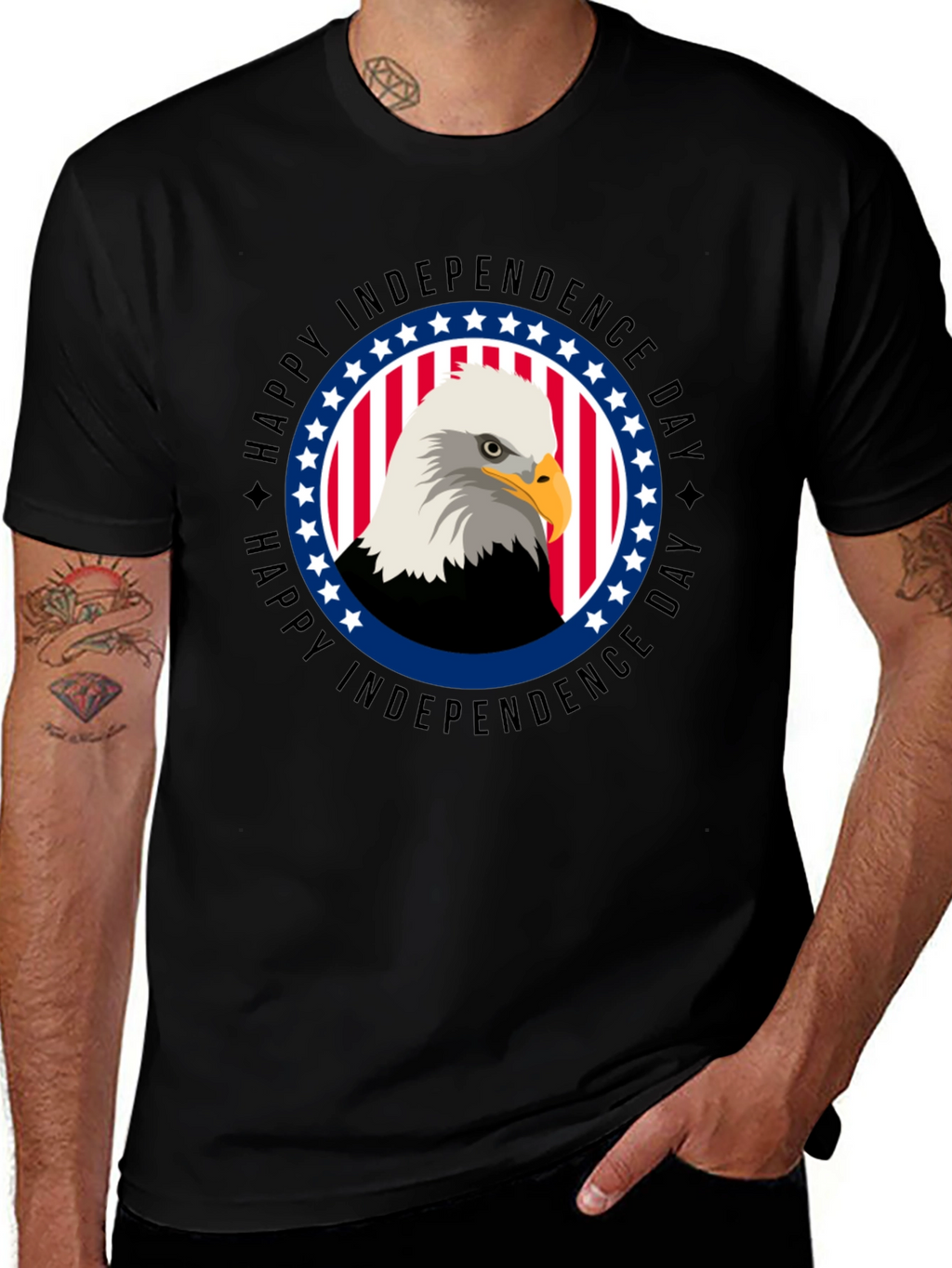 Independence Day Eagle Graphic T-Shirt