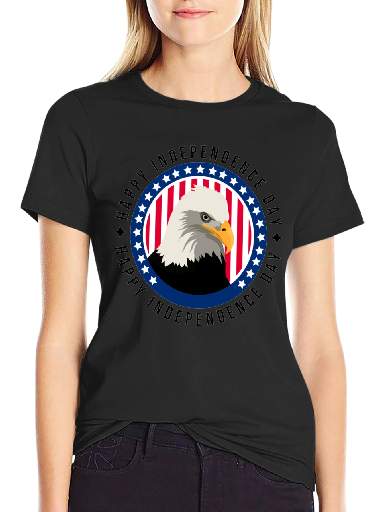 Independence Day Eagle Graphic T-Shirt
