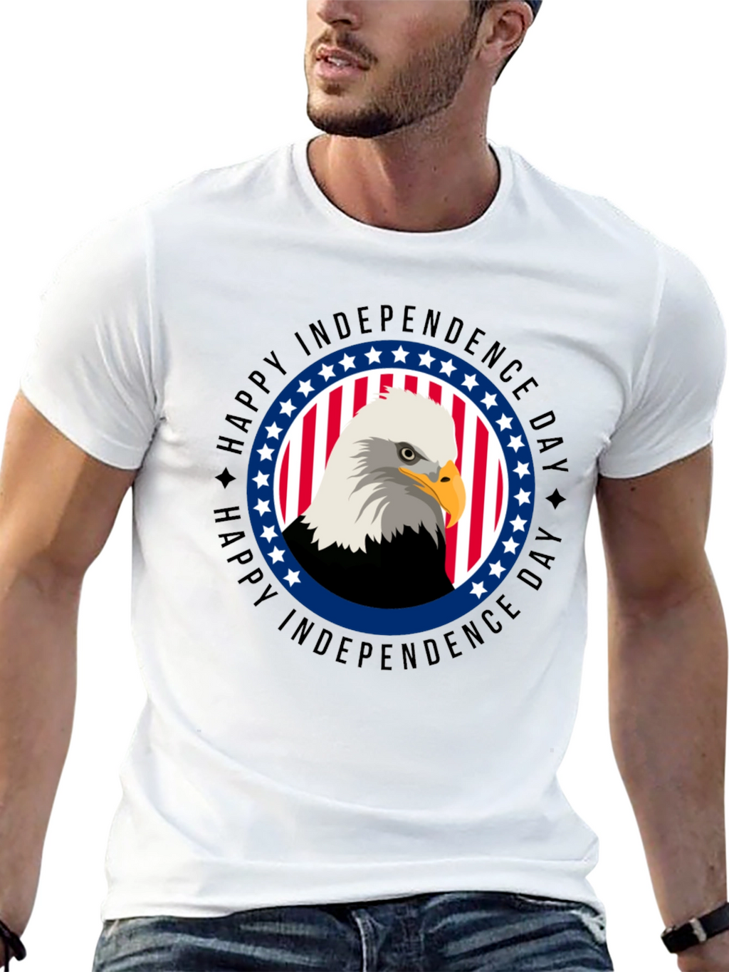 Independence Day Eagle Graphic T-Shirt