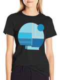 Abstract Geometric Graphic Tee - Modern Design