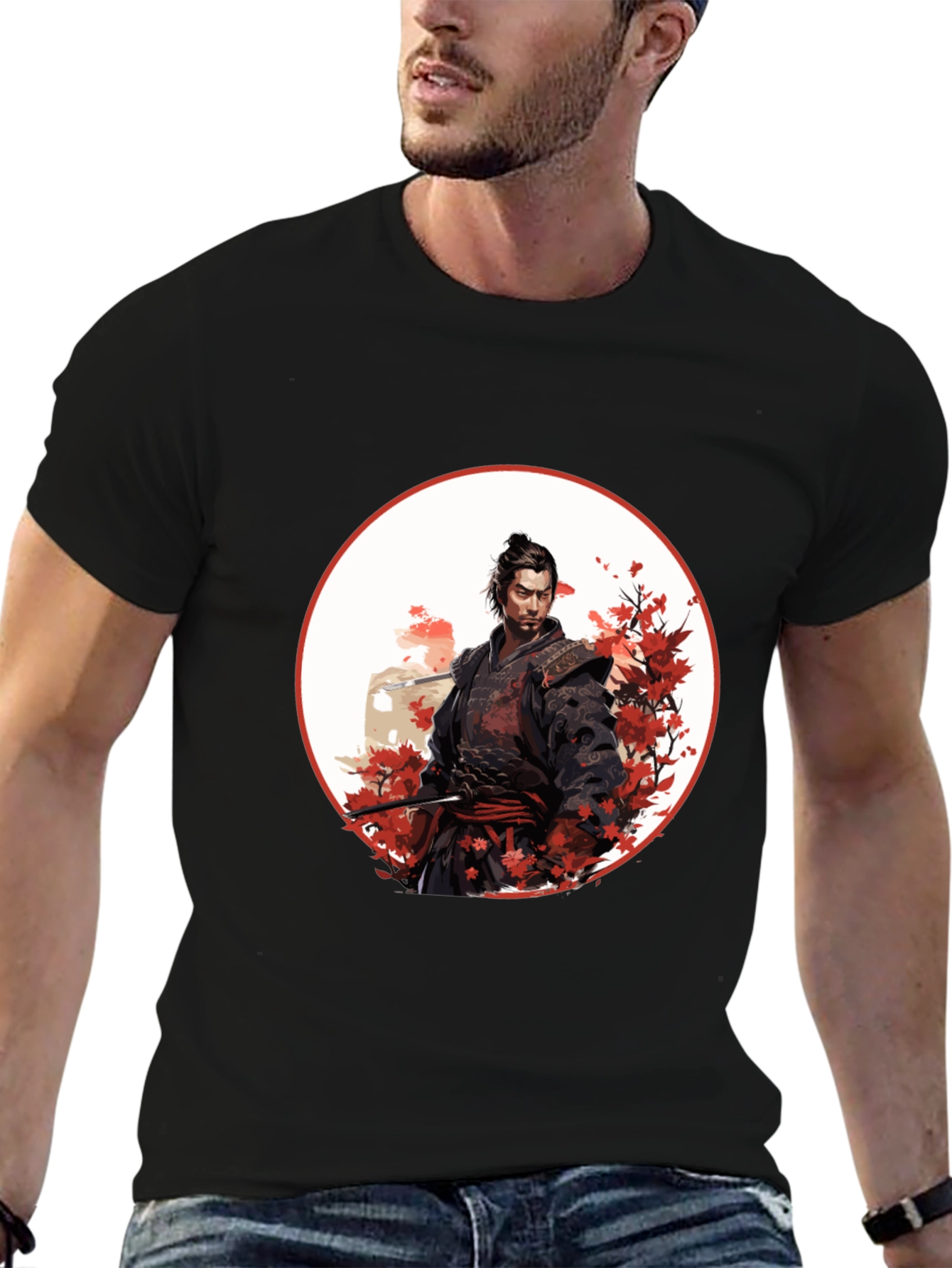 Samurai Graphic Tee - Bold Japanese Design