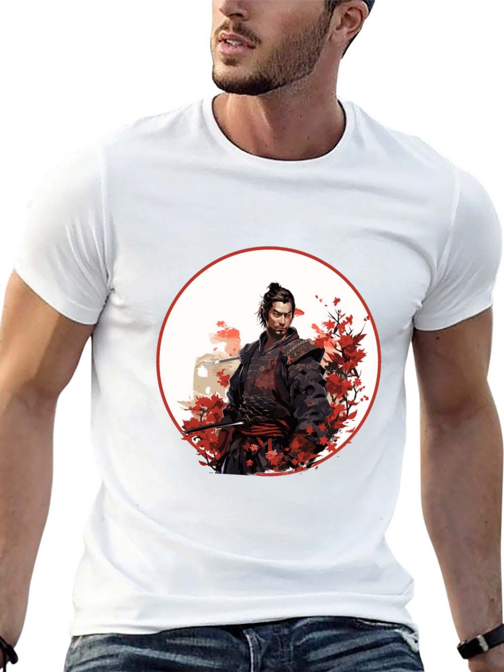 Samurai Graphic Tee - Bold Japanese Design