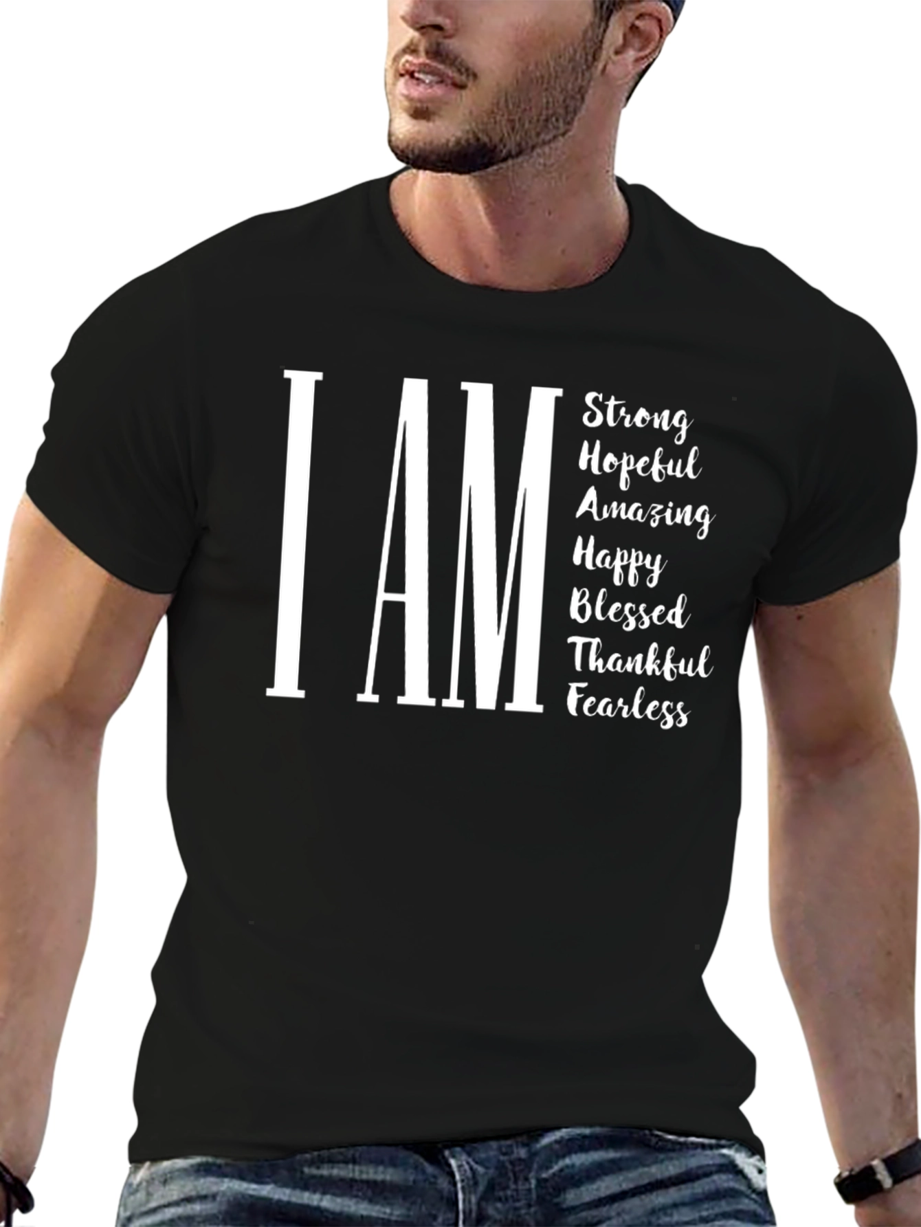 I AM Strong Graphic T-Shirt - Positive Affirmations