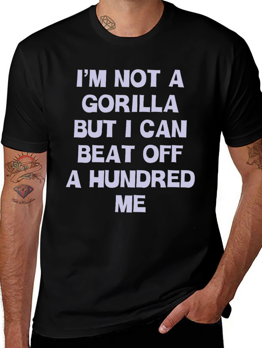 Funny Gorilla Beat Off T-Shirt