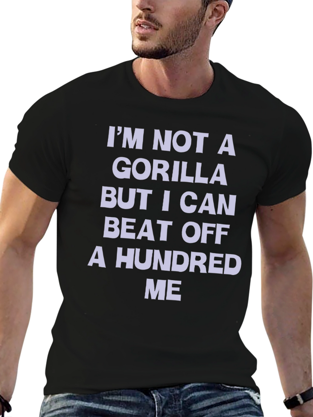 Funny Gorilla Beat Off T-Shirt