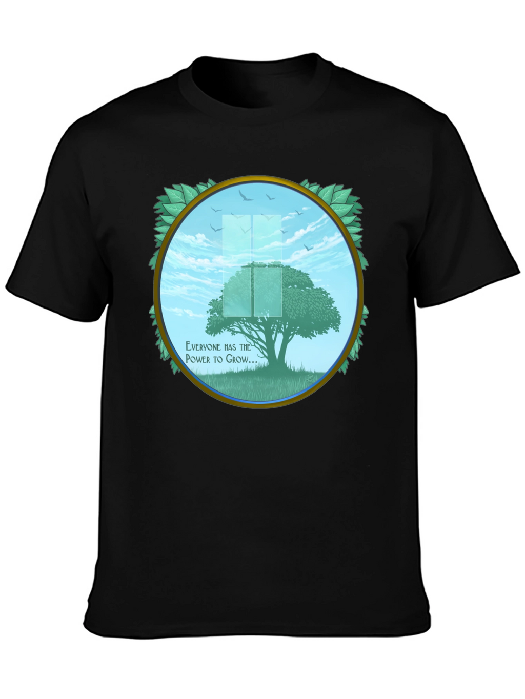 Growth Power Tree Black T-Shirt
