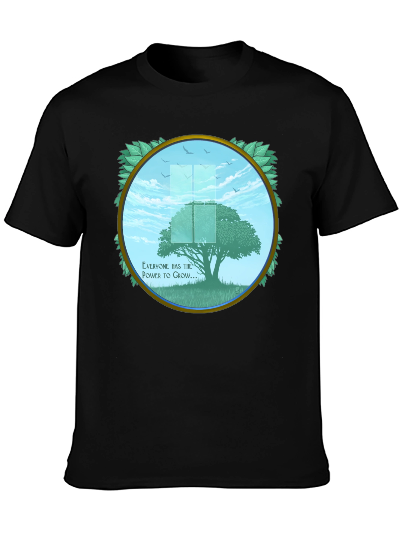 Growth Power Tree Black T-Shirt