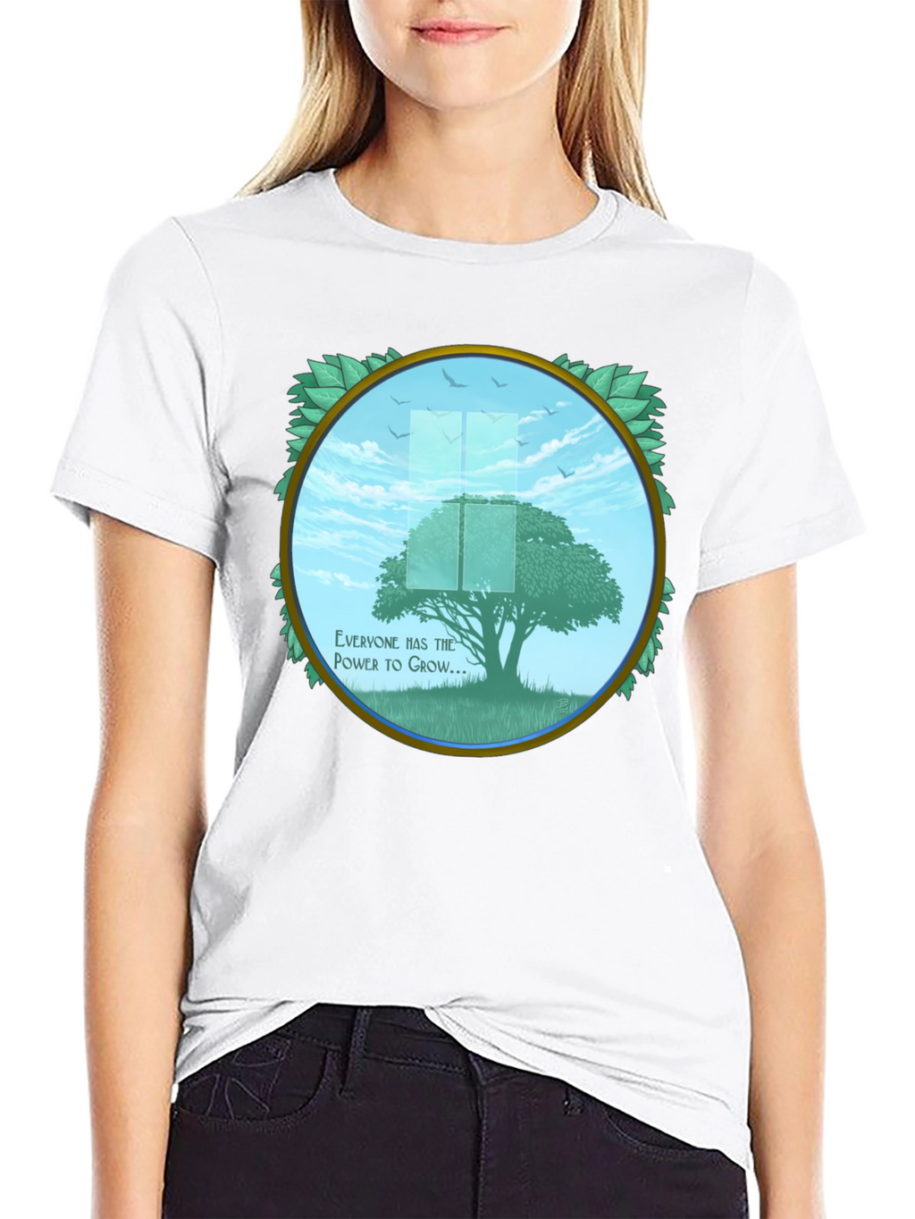 Growth Power Tree Black T-Shirt