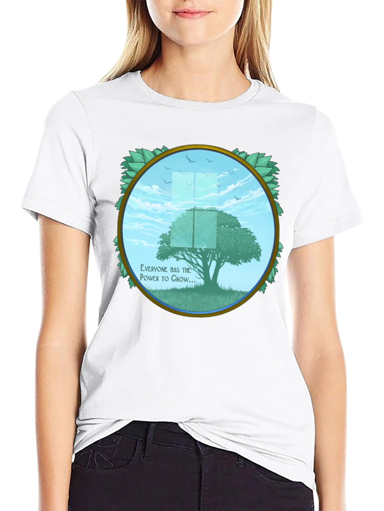 Growth Power Tree Black T-Shirt