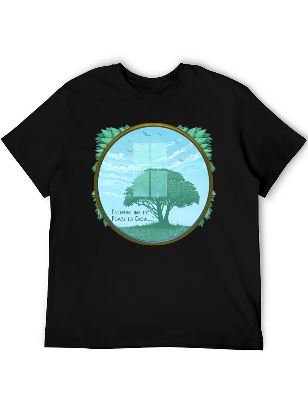 Growth Power Tree Black T-Shirt