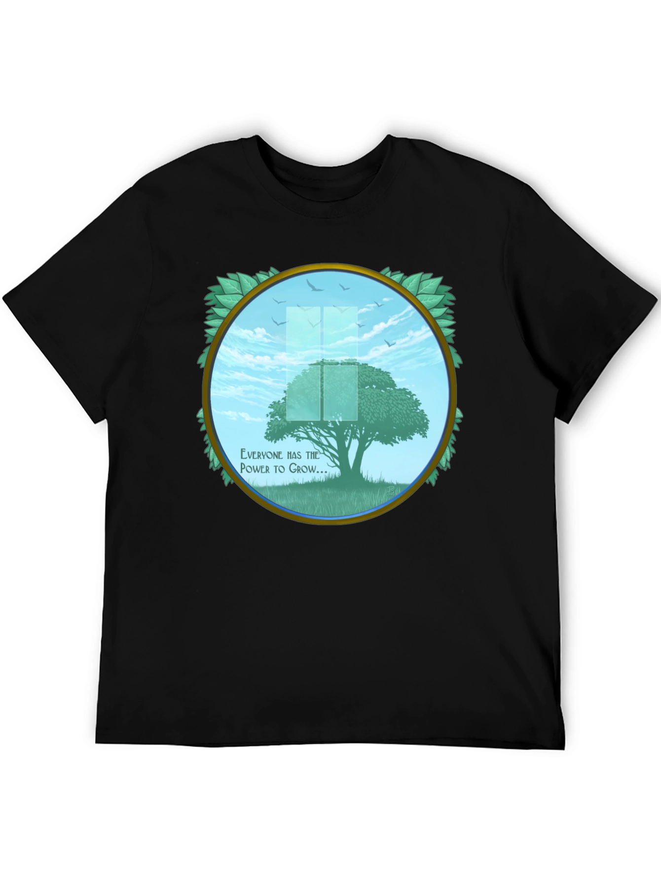 Growth Power Tree Black T-Shirt