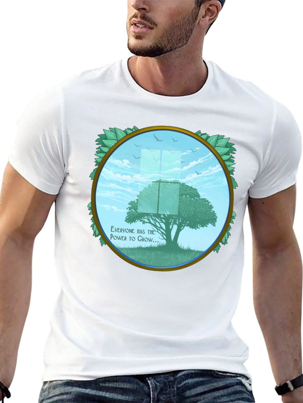 Growth Power Tree Black T-Shirt
