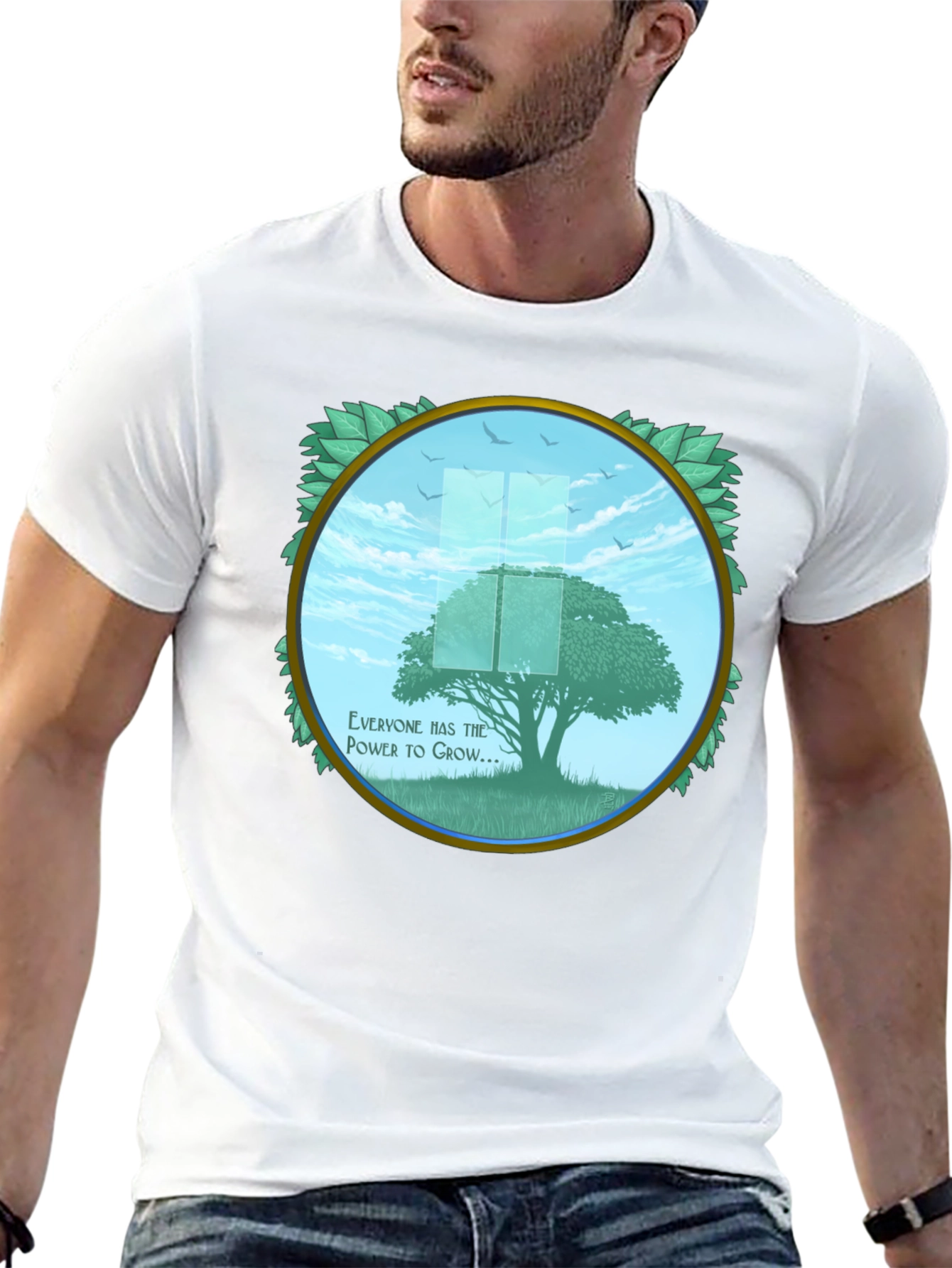 Growth Power Tree Black T-Shirt