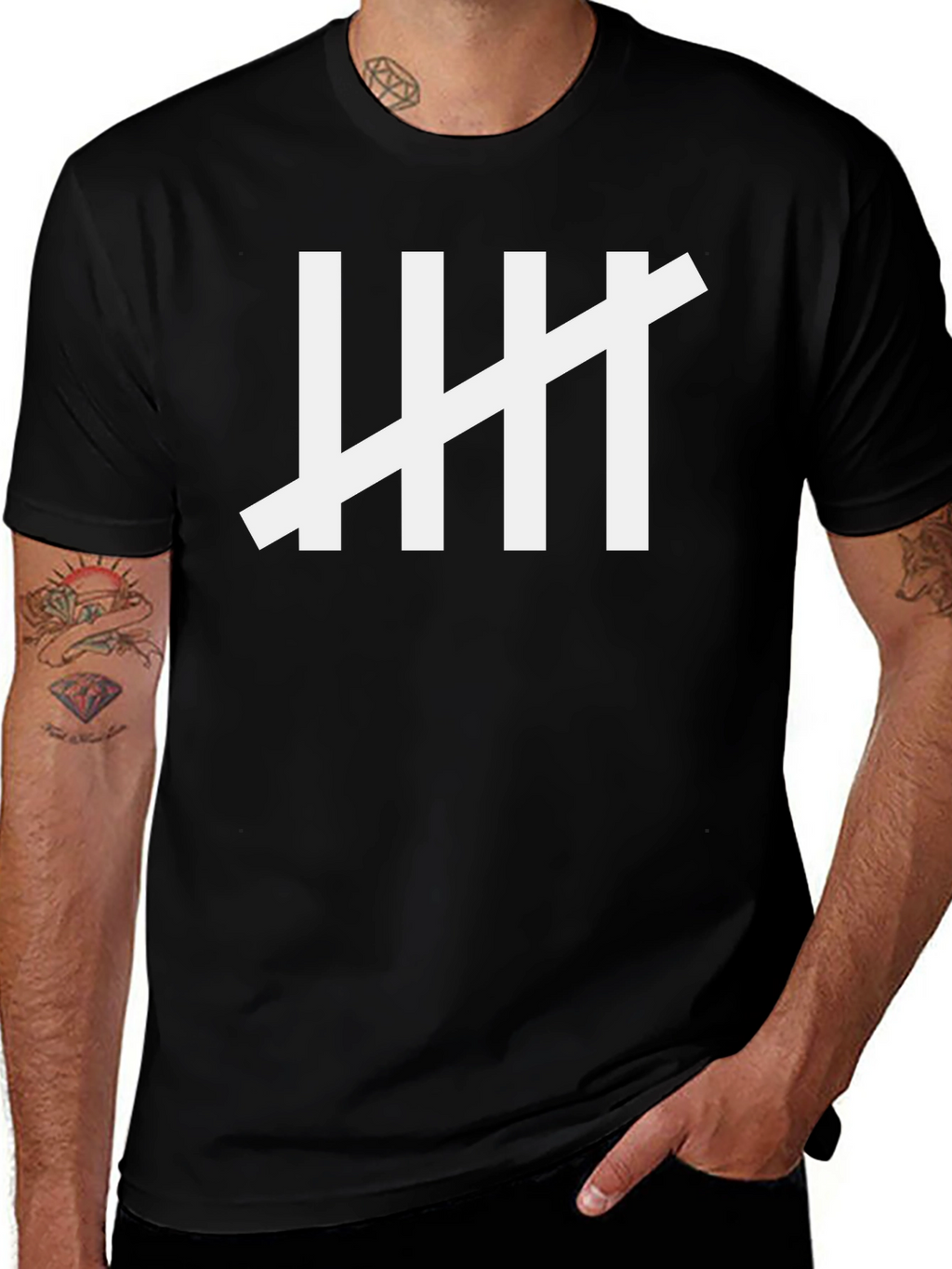 Tally Mark Tee - Minimalist Graphic T-Shirt