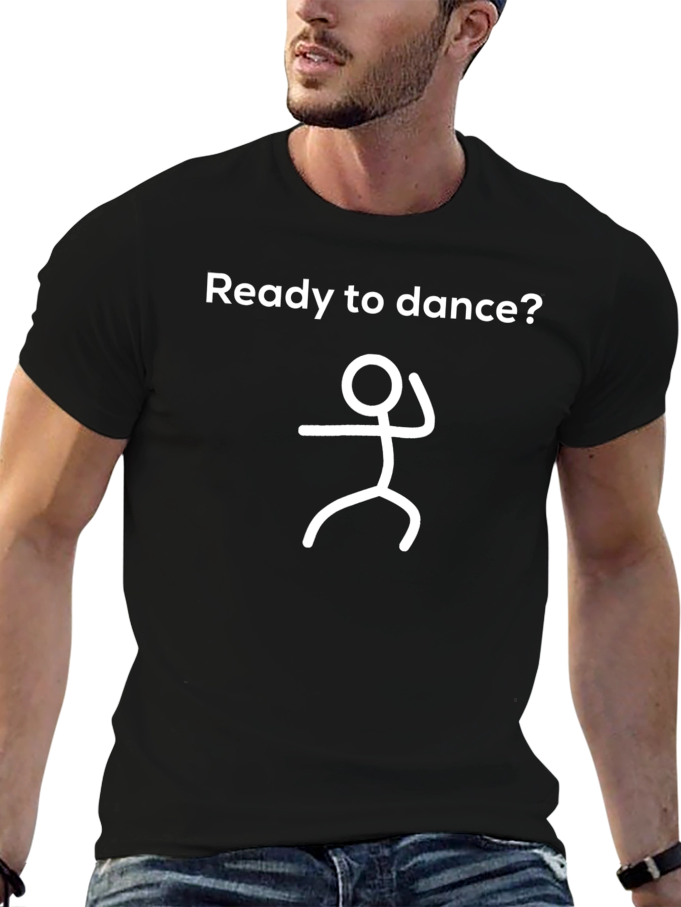 Ready to Dance T-Shirt - Fun Stick Figure Design