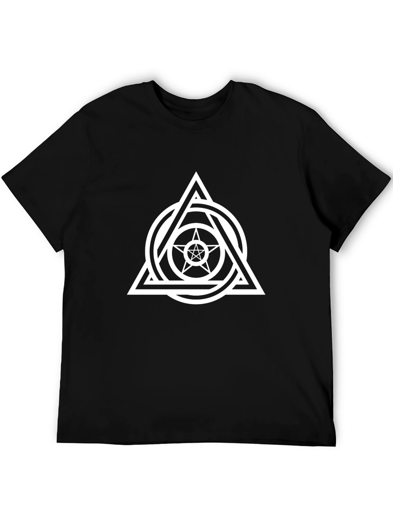 Occult Symbol T-Shirt - Triangle Circle Pentagram Design