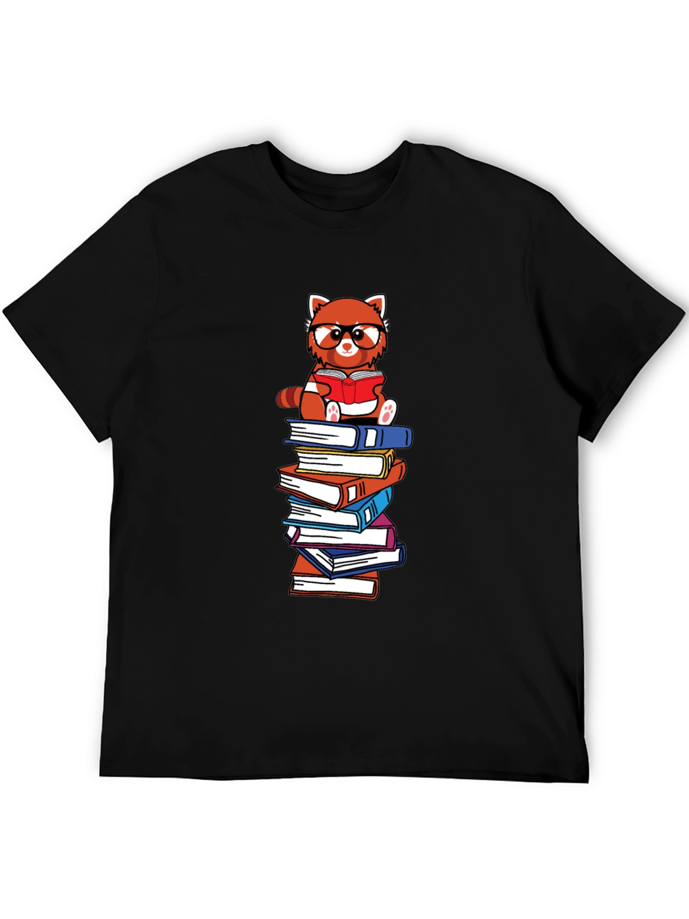 Red Panda Reader Graphic Tee - Book Lover T-Shirt