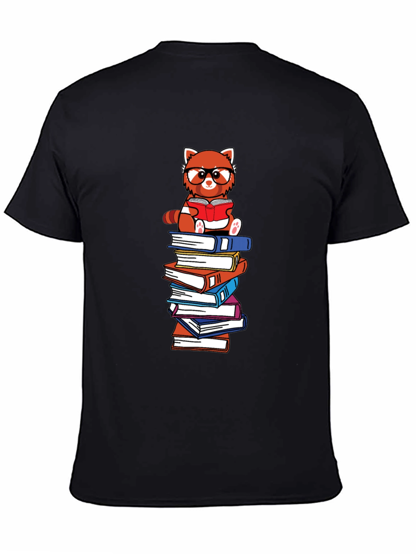 Red Panda Reader Graphic Tee - Book Lover T-Shirt